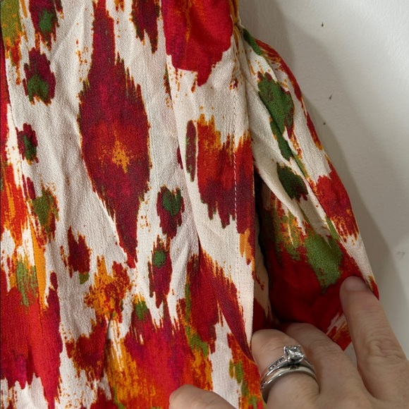 FATFACE Ines Orange Paradise Ikat Wide Leg Flowy Pants Size 8 - Picture 8 of 16